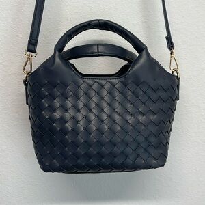 🌼 Urban Expressions Navy Blue Shoulder Bag with Removable Crossbody Strap
